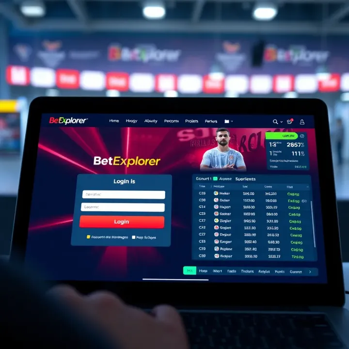 Live baccarat game interface on BetExplorer showing playing cards and betting options