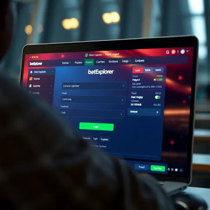 Screenshot showing the user interface of the old BetExplorer platform with navigation menus and betting options