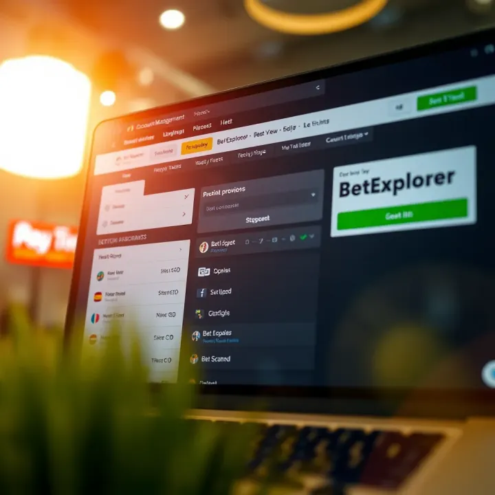Dashboard view of BetExplorer platform displaying sports statistics and betting options