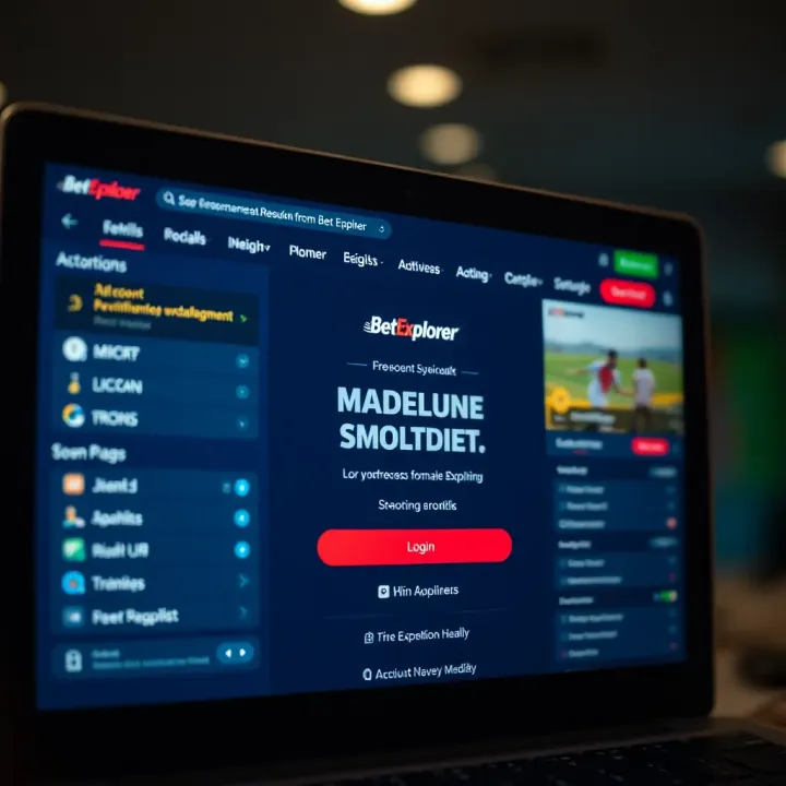 Interface of BetExplorer shop displaying betting options and account management features