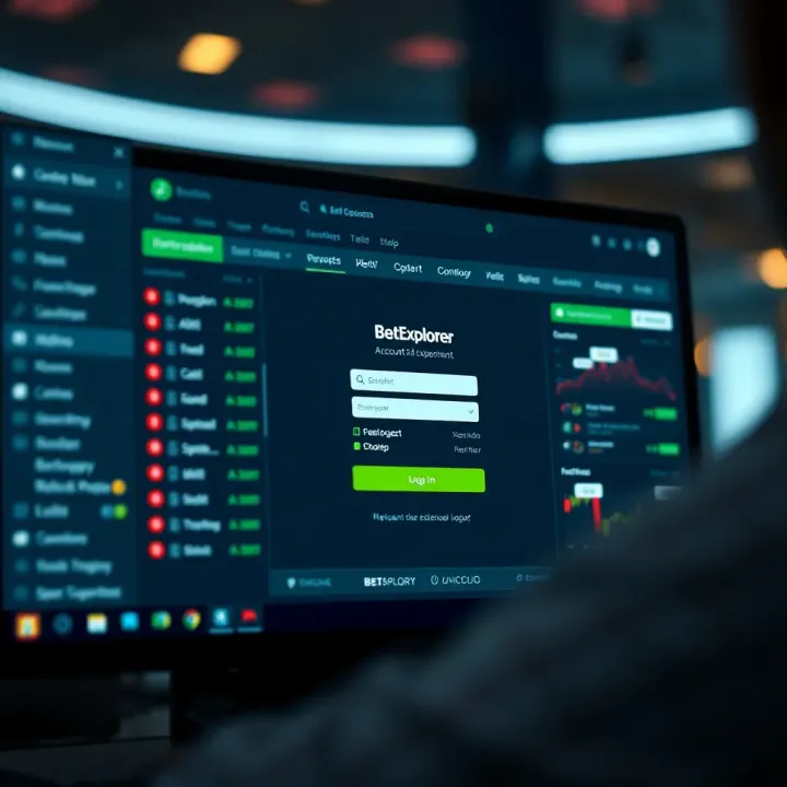 Interface showing detailed match statistics and real-time updates for sports betting analysis