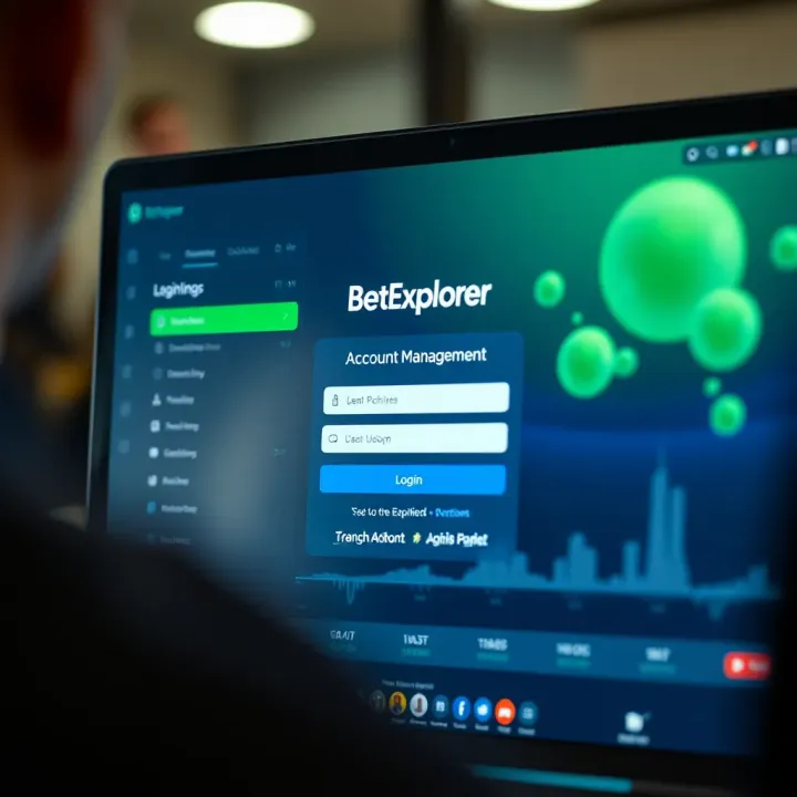 User navigating account settings on Betexplorer platform