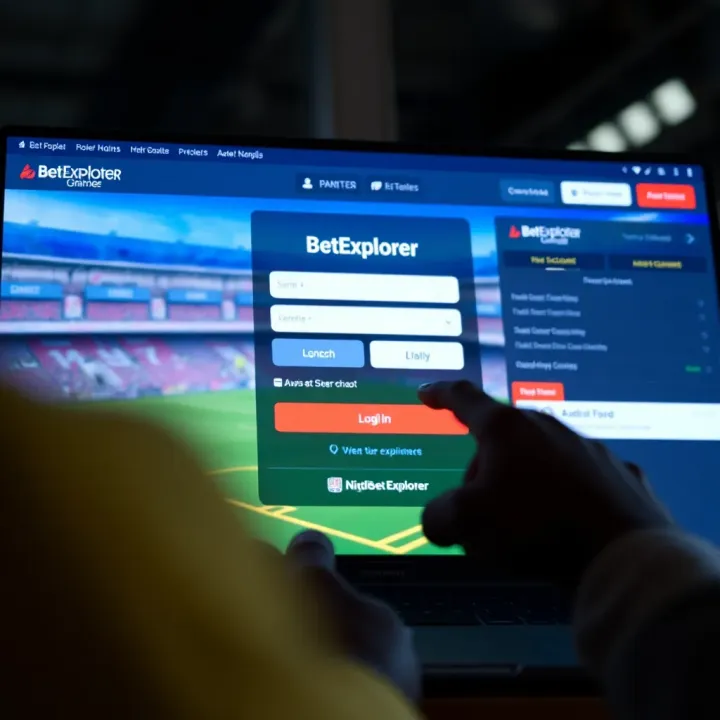 Visual guide to navigating the betexplorer platform with focus on registration and betting tracking features